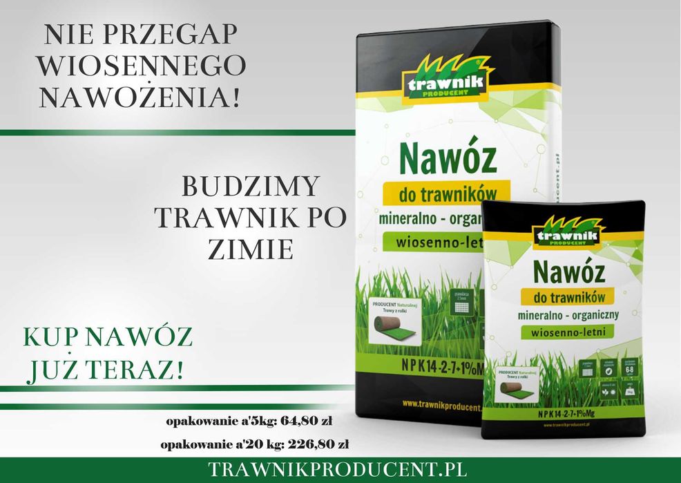 Nawóz do Trawnika Wiosenny | Najlepszy do Trawy | Wieloskładnikowy