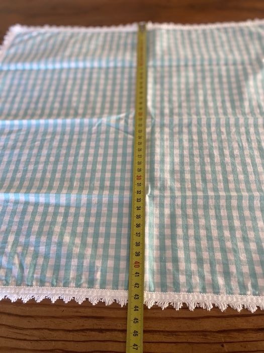 Conjunto Toalha e Guardanapos Algodão Xadrez