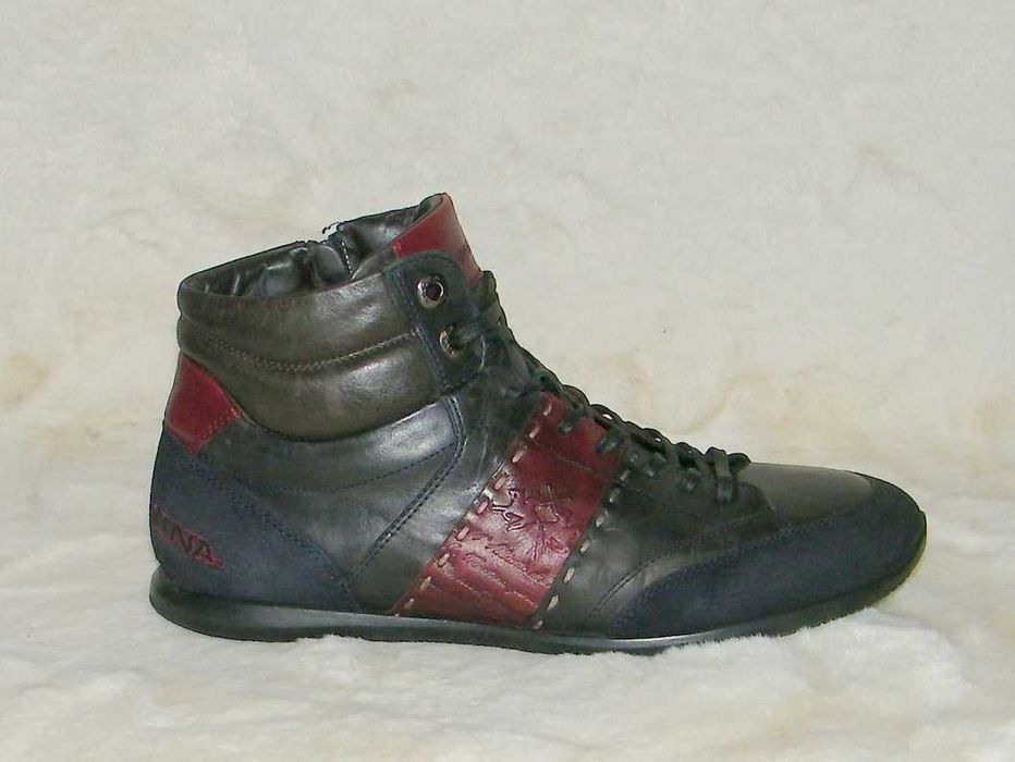 LA MARTINA Marino Bordeaux Sneakers - BUTY SKÓRA - rozm. 42 - JAK NOWE