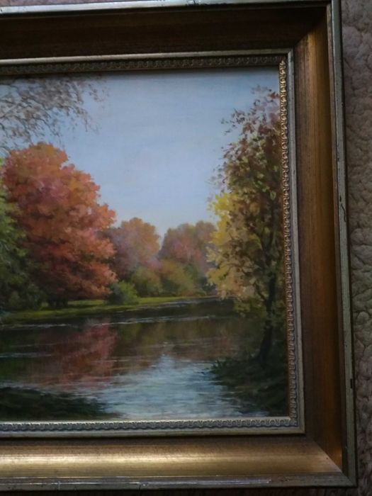 Olejny pejzaż sygn. H.Richter 1973r.