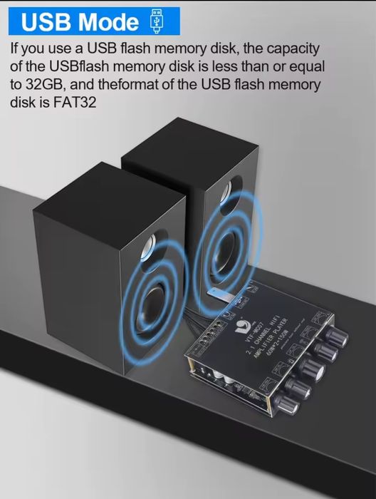 Wzmacniacz Audio HiFi 2x60W 1x150W subwoofer