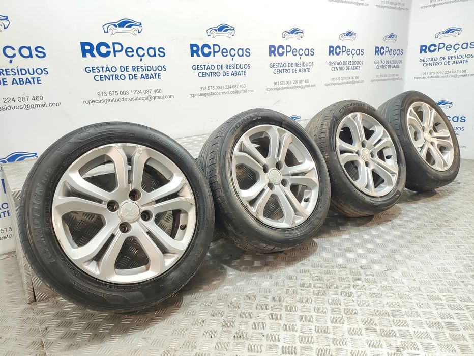 Conjunto de jantes 16 originais Peugeot 208 6J ET23 4x108
