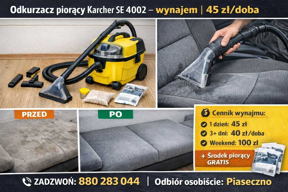 Wynajem/odkurzacz piorący Karcher Se 4002