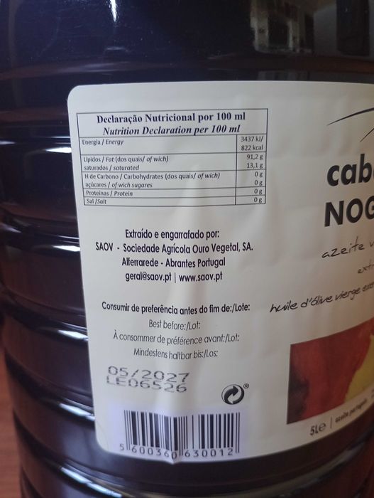 Azeite Cabeço das Nogueiras 5L