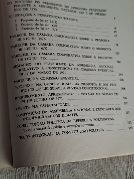 Revisão Constitucional de 1971 textos e documentos