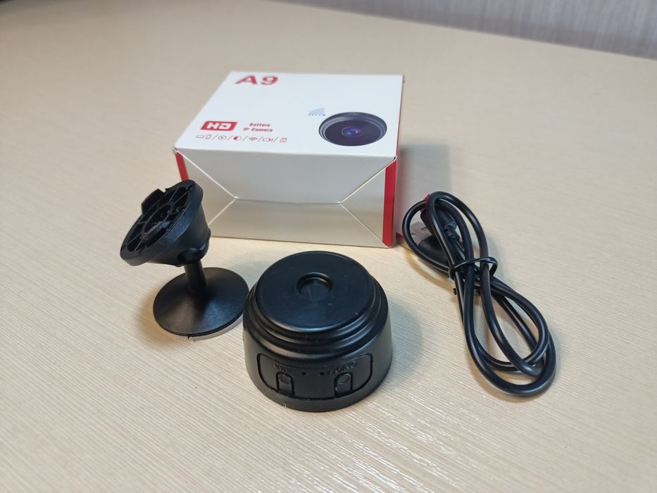 Міні WiFi камера A9 — Full HD, нічне бачення, датчик руху (Нова)