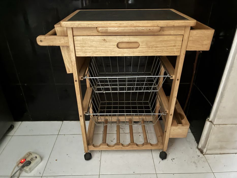 Carrinho Cozinha Madeira