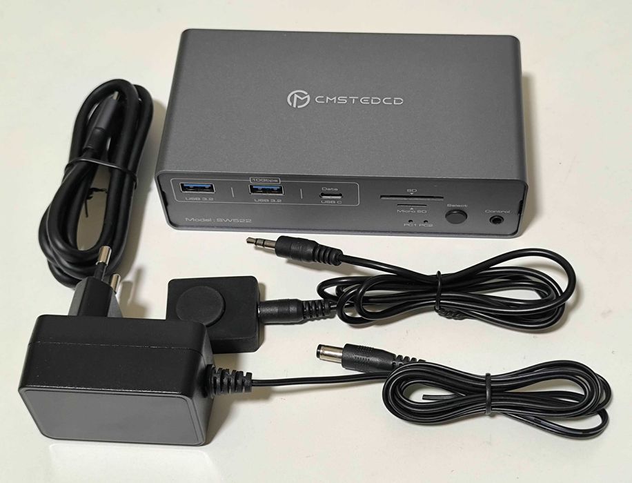 Плата перемикання KVM 2х2 SW522 USB-C 3.2 HDMI DP 4K/60Гц