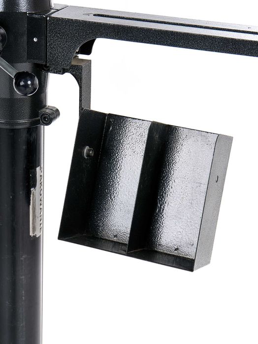 Statyw kolumnowy studyjny na kółkach + głowica Manfrotto MHXPRO-3W + półka