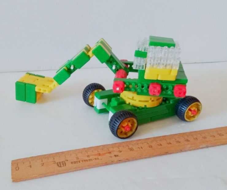 Конструктор детский «Экскаватор и кран» из 190 деталей