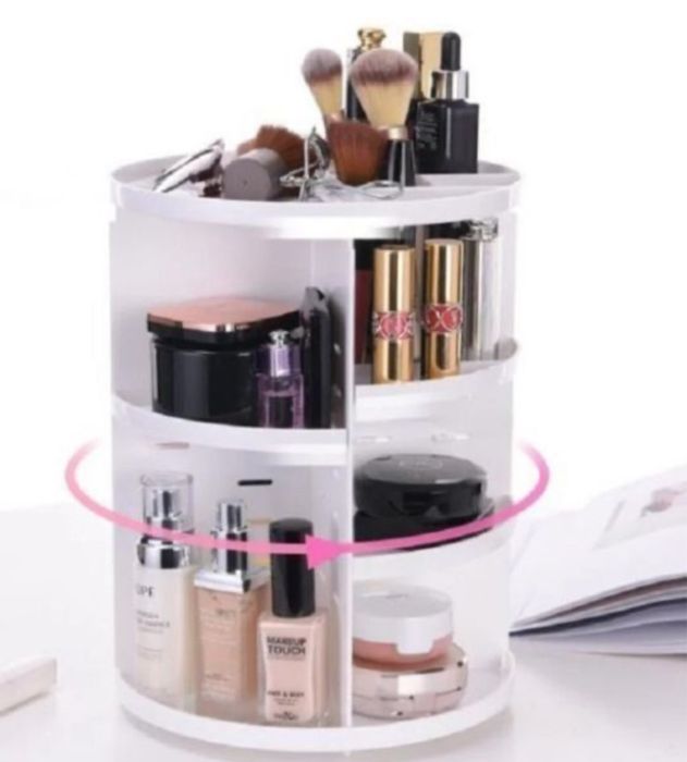 Органайзер для косметики 360°, білий