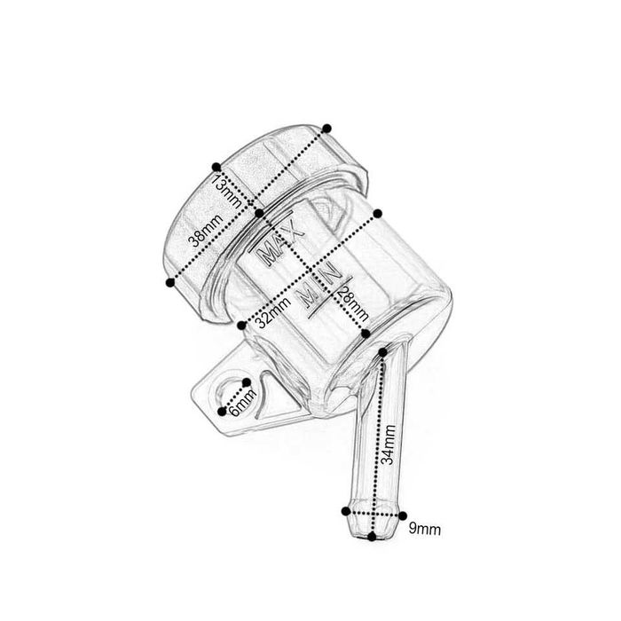 Reservatórios copo óleo plástico translúcidos cinza moto cafe racer