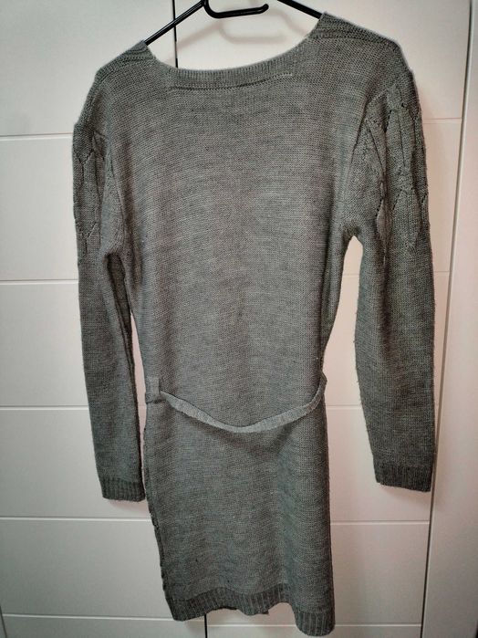 Sweter rozpinany szary M