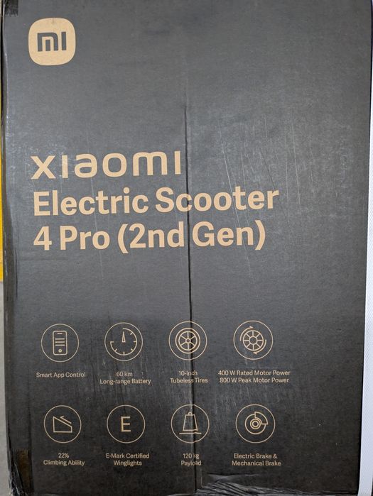 Trotinete XIAOMI Electric Scooter 4 Pro 2nd Gen NOVA na embalagem