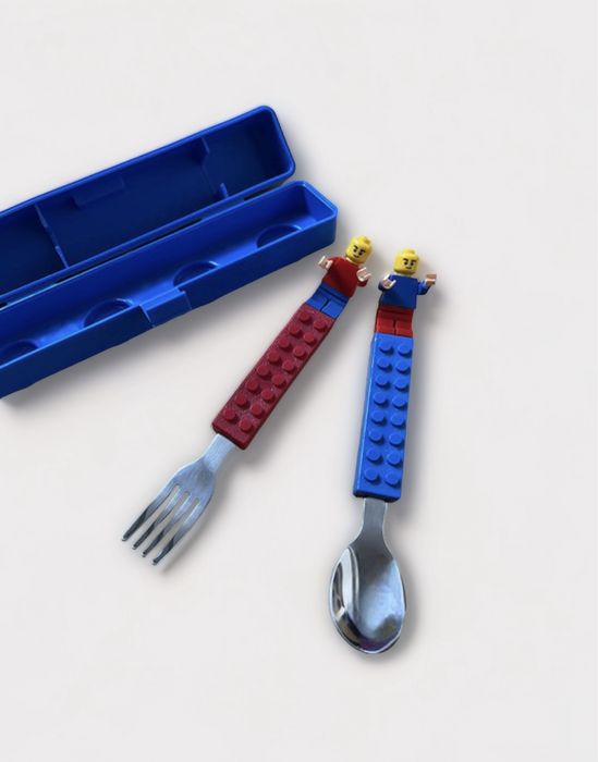 Super zestaw sztućców dzieciecych w typie Lego