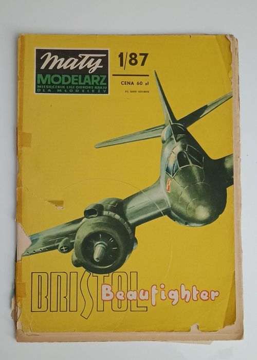 Mały Modelarz 1/1987 – Bristol Beaufighter Mk VI F (Arkusze bdb!)