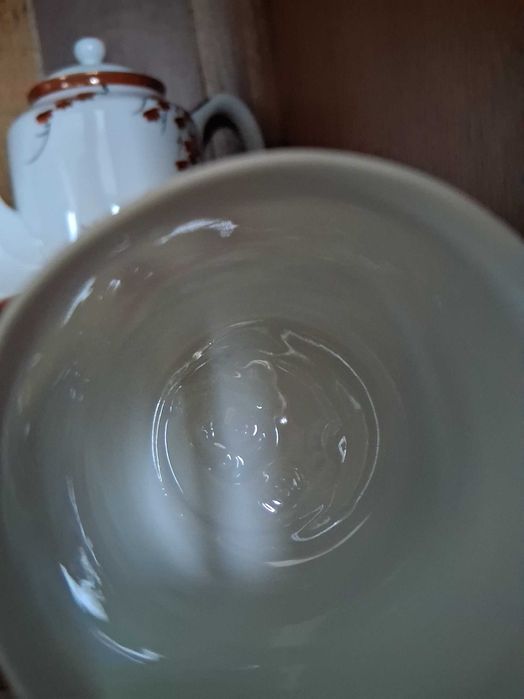 Meio serviço de café de porcelana japonesa antigo estilo Kutani