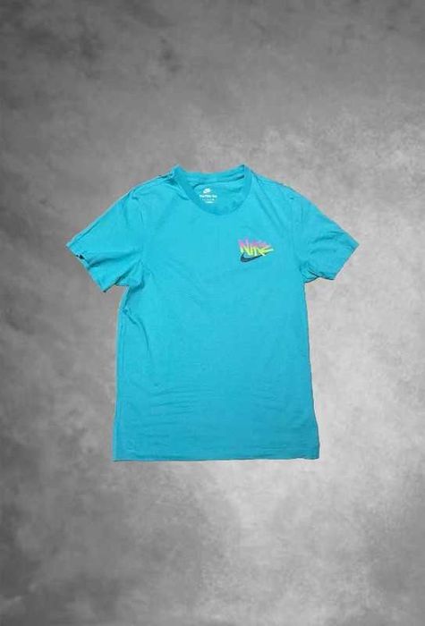 koszulka tshirt tee nike swoosh basic niebieska S
