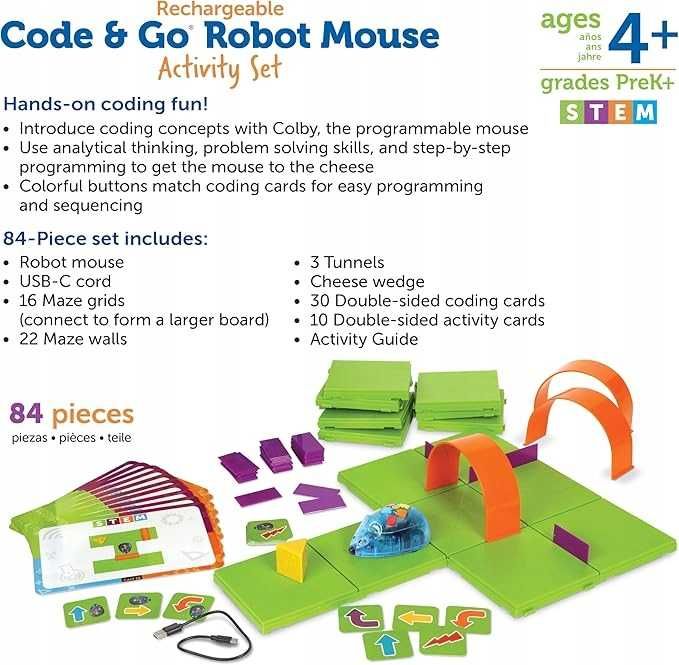 Learning Resources Mysz Robot Labirynt z Myszką Programowanie NrD619