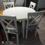 białe krzesła krzyżaki 4 sztuki za połowę ceny