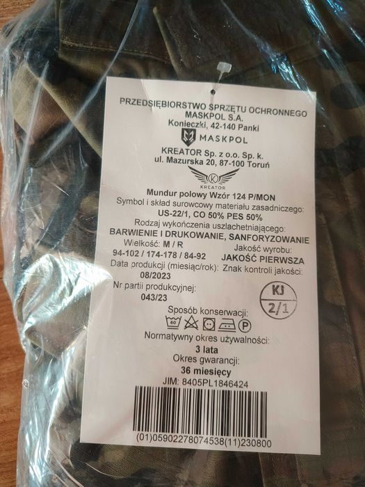 Nowy mundur polowy wz 124P/MON