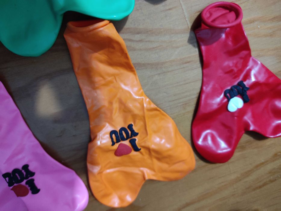 Conjunto Baloes em forma de coração "I Love You" Várias cores