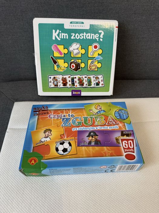 Gry edukacyjne zgadywanki puzzle słówka obrazki Kim zostanę