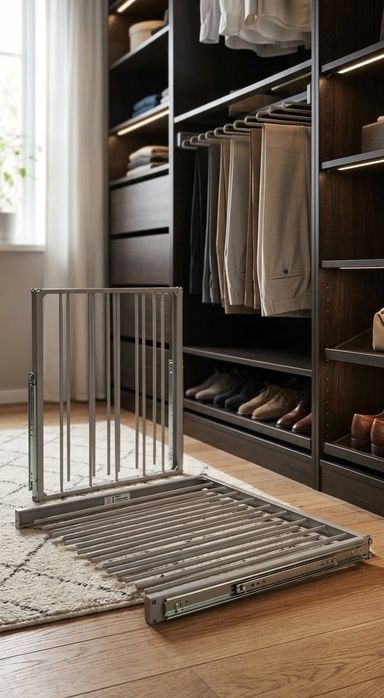 2 Cabides Extraíveis para Calças IKEA Komplement (para Roupeiro PAX) – Cinzento
