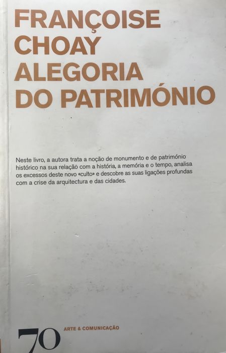 Património Alegoria do Património Françoise Choay