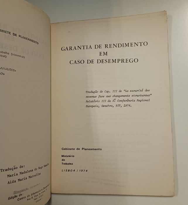 Garantia de rendimento em caso de desemprego