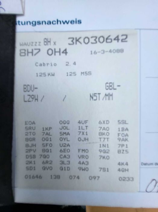 Audi A4 cabrio Dach elektryczny