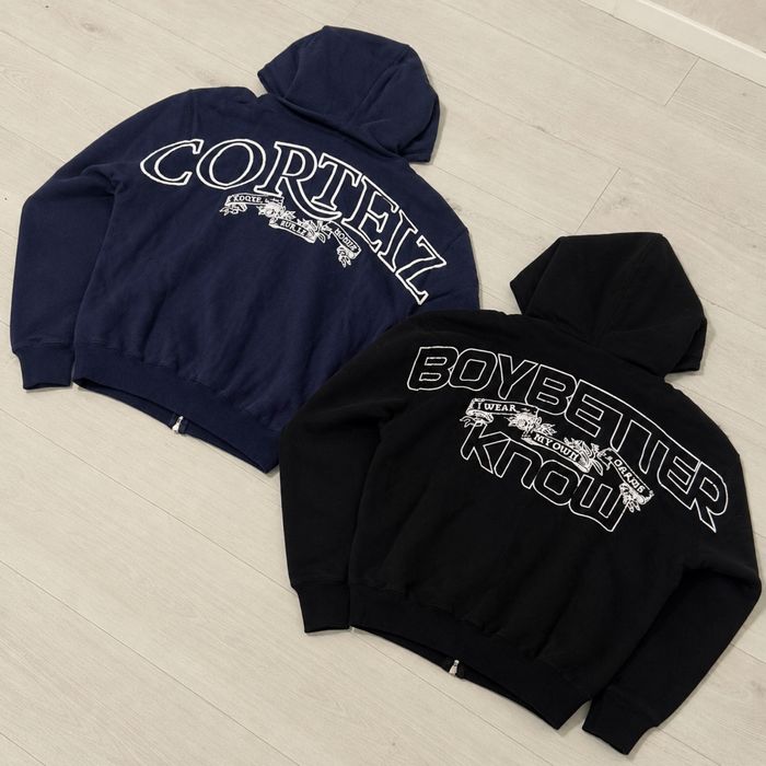 2 МОДЕЛІ! Corteiz Track Zip Up Hoodie Royal Navy X Boy Better Know