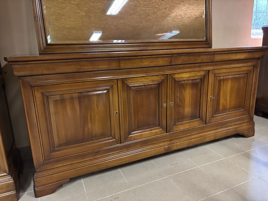 Piekny Stylowy Zestaw Komoda lustro witryna stół 6 krzeseł jak Selva