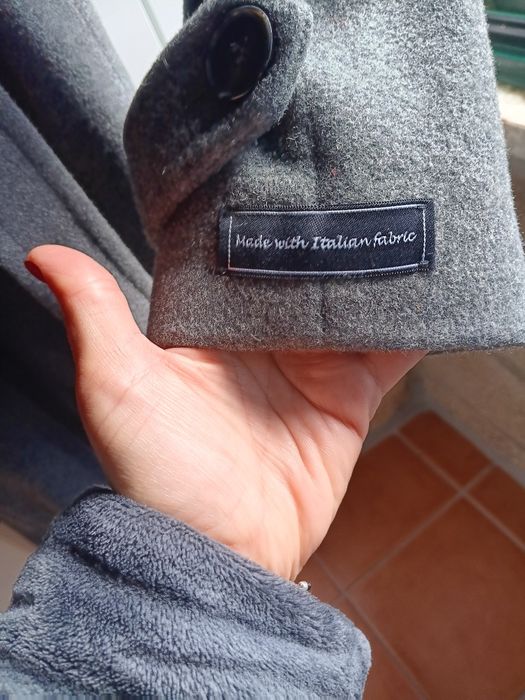 Sobretudo de caxemira e lã