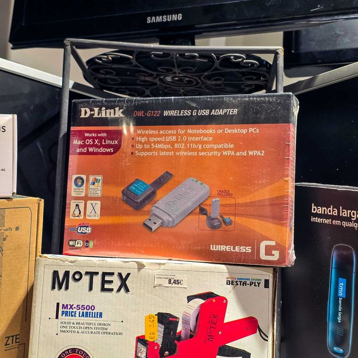Adaptador Wi-Fi USB D-Link DWL-G122 – Novo Selado (Wireless G)