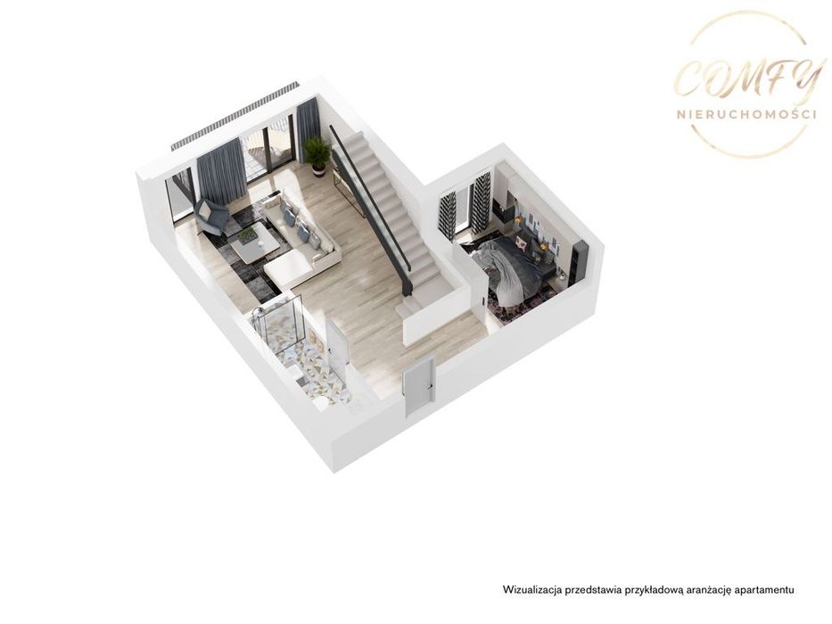 Piękny apartament dwupoz. z tarasem 35m2-NOWA CENA