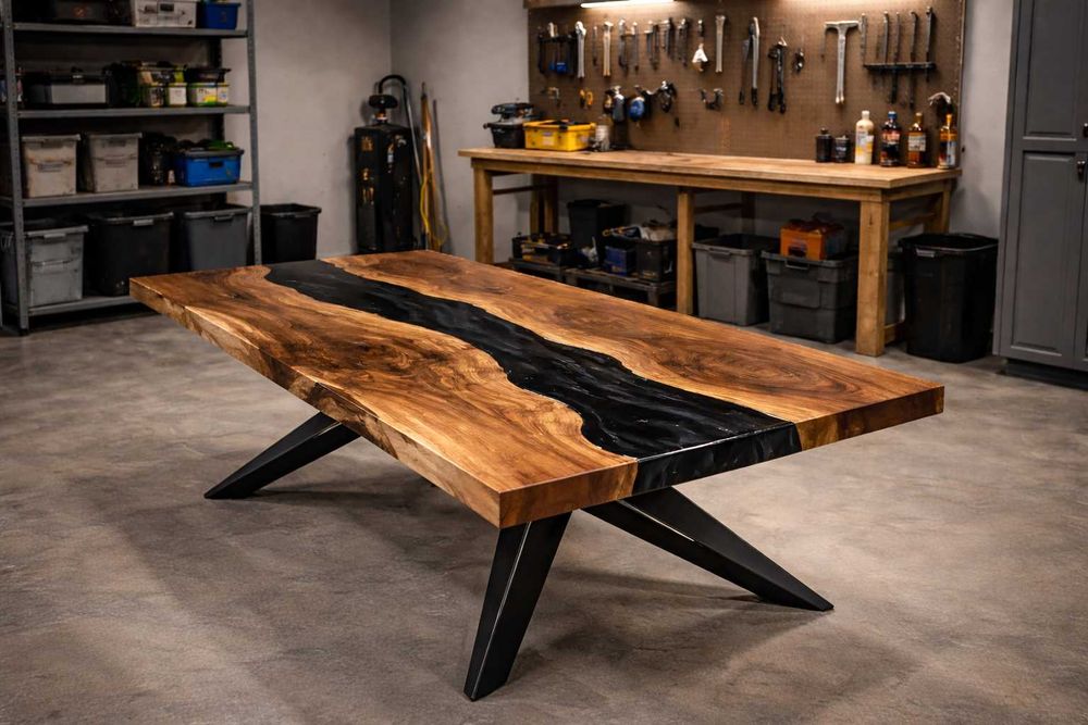 Stół z żywicy epoksydowej