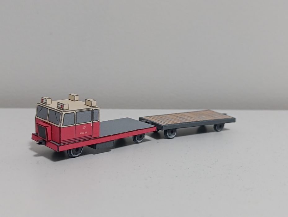 drezyna SL 29 MUV 69 skala 1:87 kolej Czechy ICE PKP Model kartonowy z