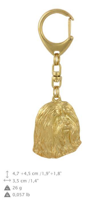 Bearded Collie brelok pozłacany Art-Dog