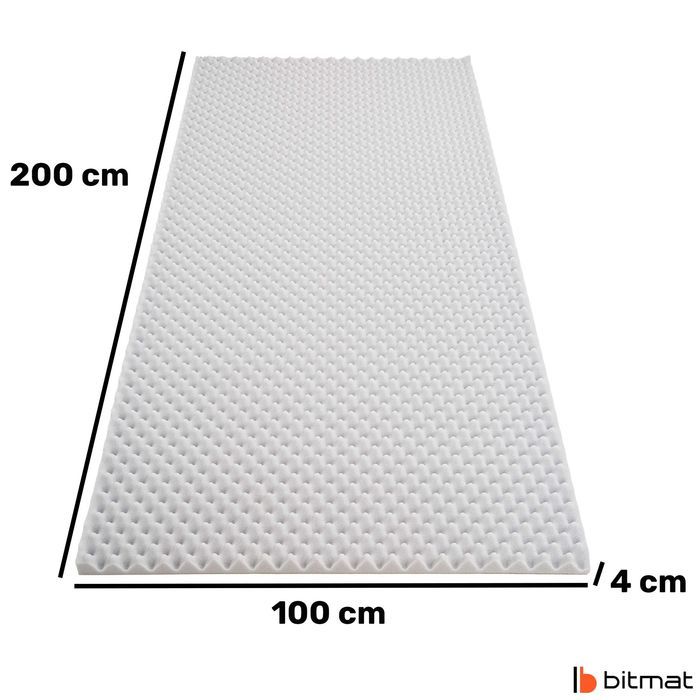 Panel akustyczny ścienny mata wygłuszająca Bitmat jasnoszara fala 4 cm