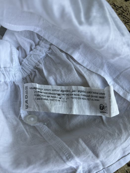 Blusa branca de manga comprida da Lefties, Tam XL