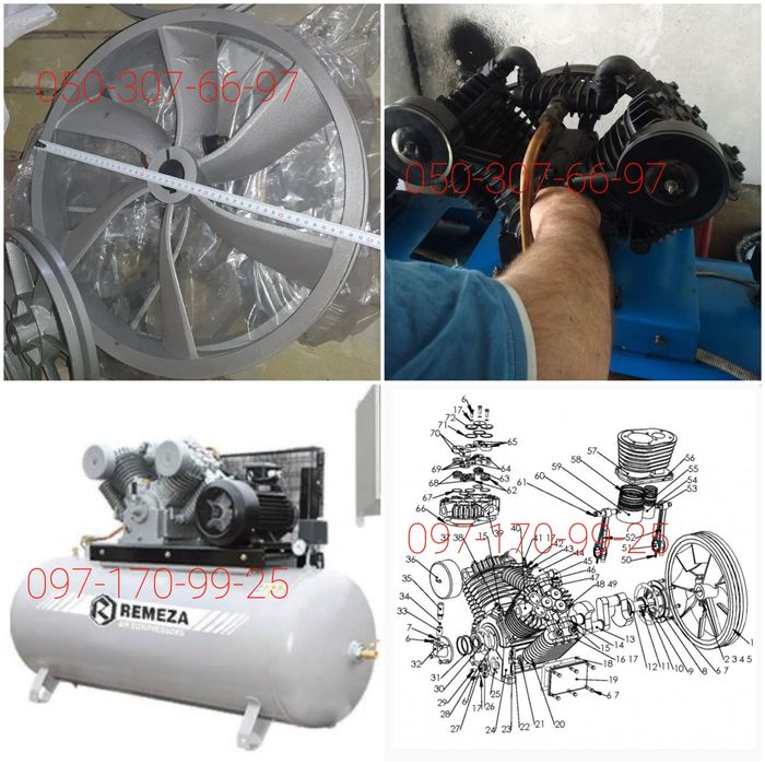 Запчасти компрессора AirCast РМ-3130.00 РМ-3131.00 LT-100 ВКП ЭПКУ