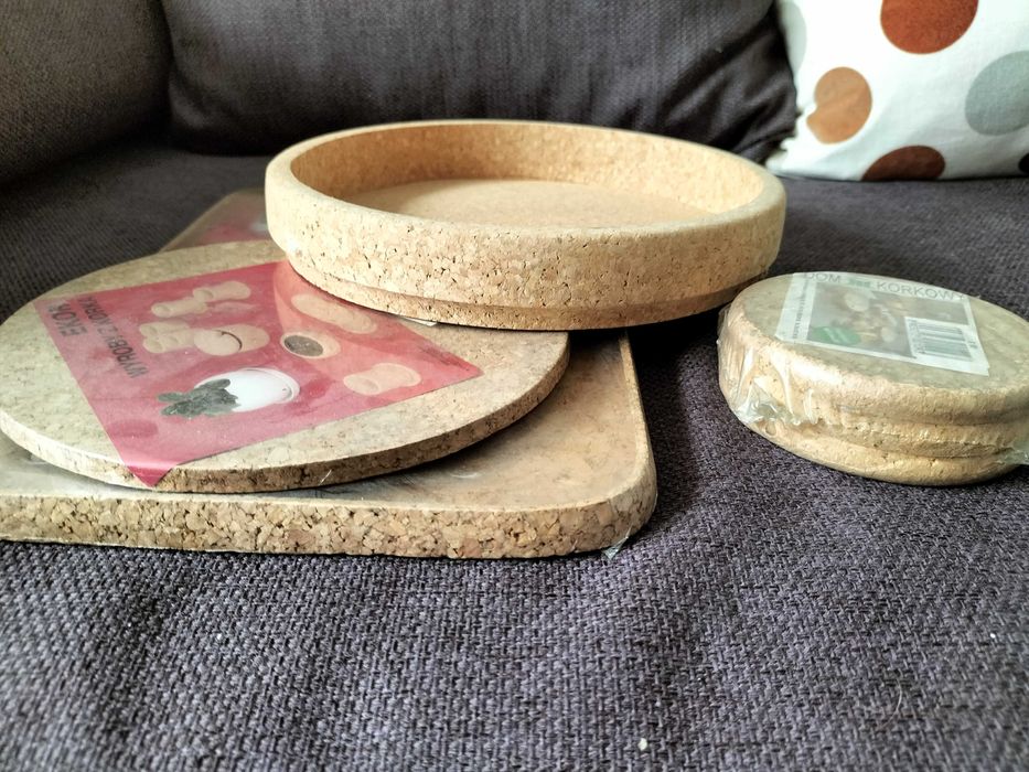 Korkowy zestaw nieużywane