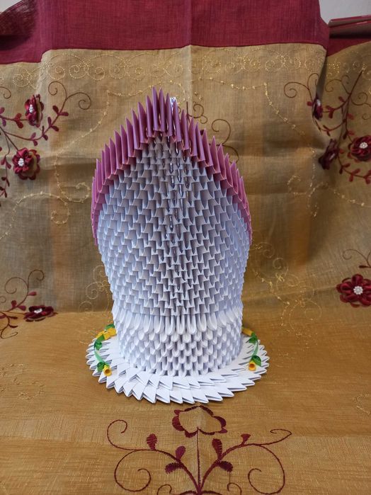 MEGA duży łabędź XXL - rękodzieło origami prezent dekoracja