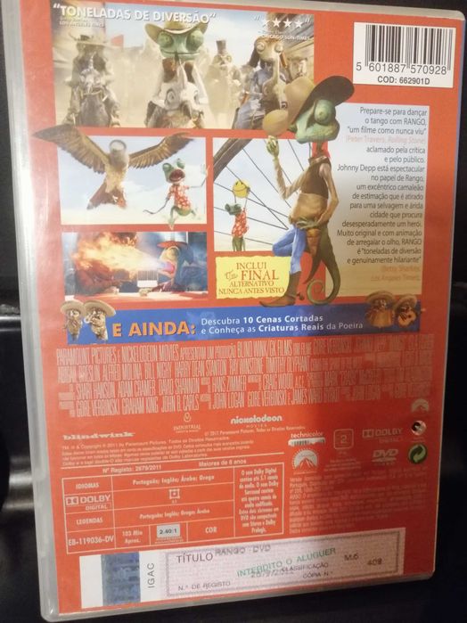 Rango Animação Johnny Depp