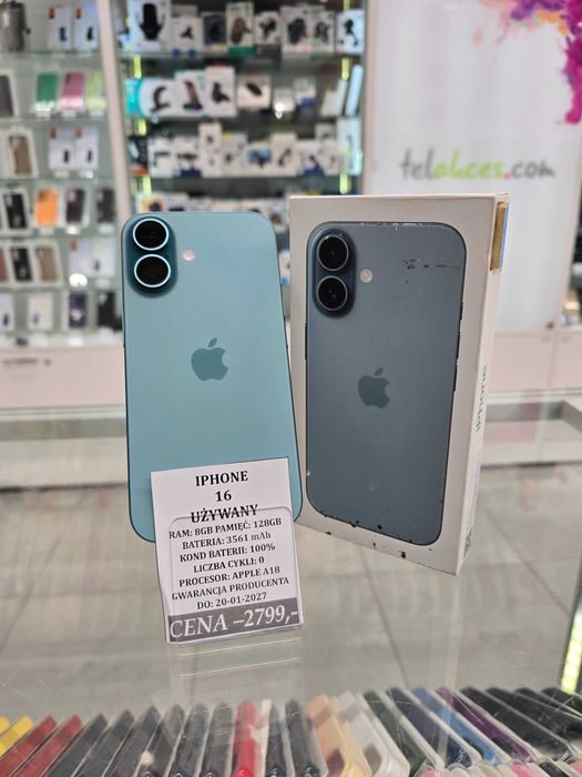 Iphone 16 128GB Bat 100% Gwarancja Telakces Felicity *Raty 0%