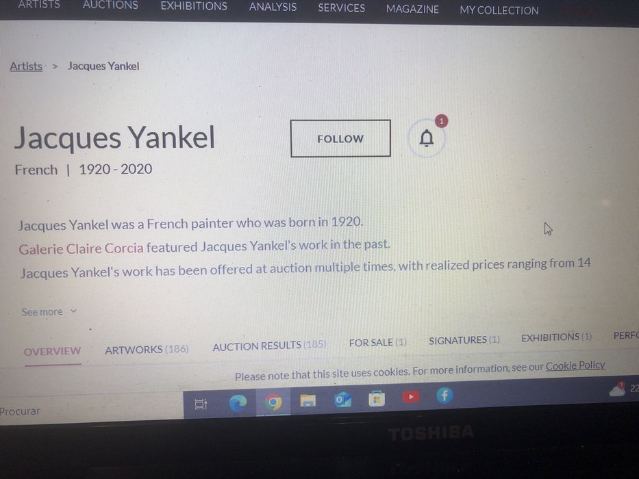 Oleo sobre tela, assinado Jacques Yankel