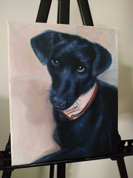 Artes, pintura a óleo Pets.
