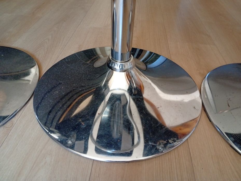 Conjunto de 3 bancos bar altos sintético preto