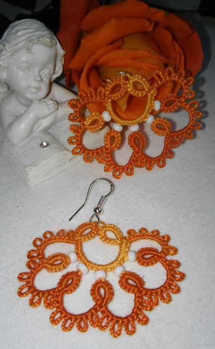 Kolczyki frywolitkowe 4